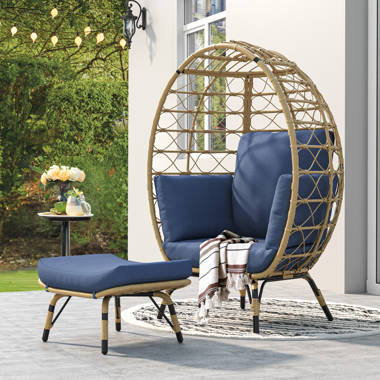 Stationary outdoor best sale egg chair